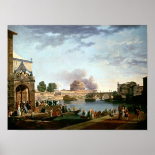 De verkiezing van de paus met Castel St. Poster