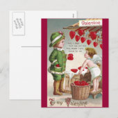 De Verkoper van de Cupido van Harten Valentijn Feestdagenkaart (Voorkant / Achterkant)