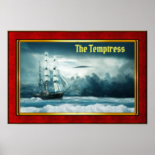 De Verleidster - Galleon onder zeil Poster