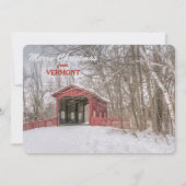 De Vermont Behandelde Kerstkaart van de Sjabloon (Voorkant)