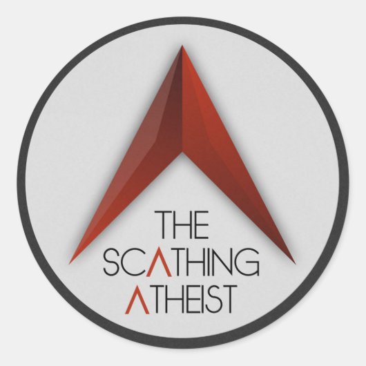 De vernietigende atheïst ronde sticker (Voorkant)