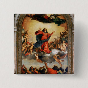De veronderstelling van de maagd, 1516-18 vierkante button 5,1 cm