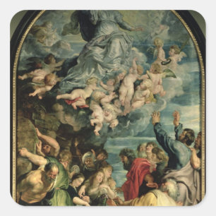 De veronderstelling van het maagdarmstuk 1611/14 vierkante sticker