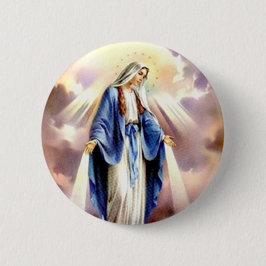 De veronderstelling van Mary Ronde Button 5,7 Cm (Voorkant)