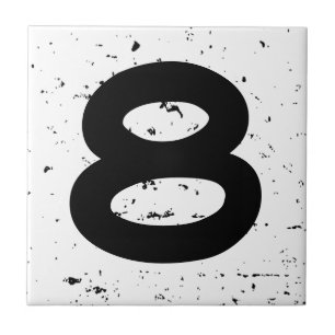 De verontruste tegel van het het adreshuisnummer tegeltje