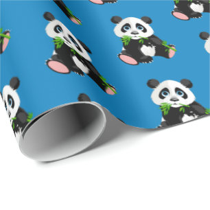 De verpakkende papier-Panda draagt Cadeaupapier