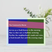 De verpleegkundige van de gemeenschap bedankkaart (Staand voorkant)