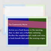 De verpleegkundige van de gemeenschap bedankkaart (Voorkant / Achterkant)