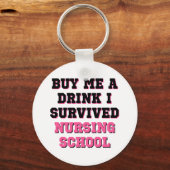 De verpleegschool koopt me een Drink Sleutelhanger (Voorkant)