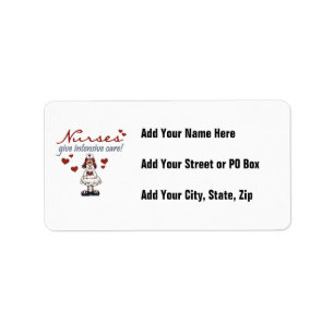 De verpleegsters geven de t-shirts en de Giften Etiket