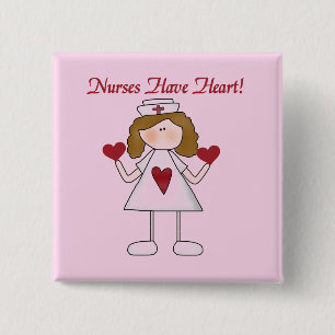 De verpleegsters hebben de T-shirts en de Giften v Vierkante Button 5,1 Cm
