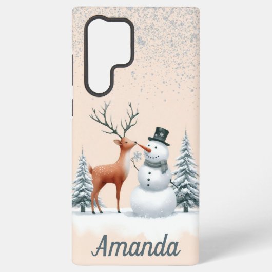 De verrassende bezoeker van Snowman Samsung Galaxy Hoesje (Achterkant)