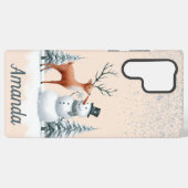De verrassende bezoeker van Snowman Samsung Galaxy Hoesje (Achterkant horizontaal)
