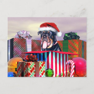 De Verrassing van Kerstmis van Rottweiler Feestdagenkaart
