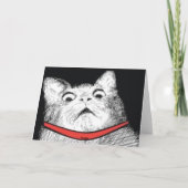 De verraste Kat hijgt Meme - Wenskaart Kaart (Achterkant)
