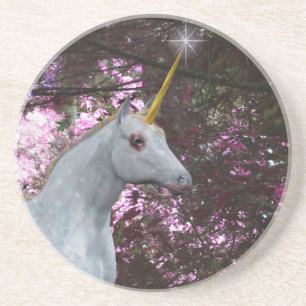 De Verre En Grès Unicorne Dans Imaginaire Forestier Boire Dessous d