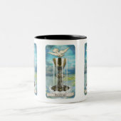 De verre voorbij Tarot Deck Ace van Cups Tweekleurige Koffiemok (Center)