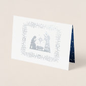 De verrijking van de Magi. Kerstluxe Folie Kaarten (Voorkant)