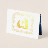 De verrijking van de Magi. Kerstluxe Folie Kaarten (Voorkant)