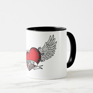 De verschrikkelijk goede koffie Mok zwart interieu