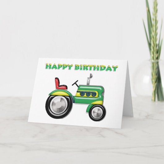 De verschrikkelijk Verjaardag van de Tractor Kaart (Voorkant)