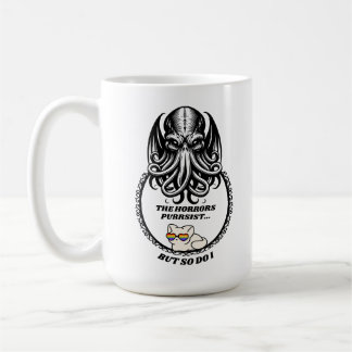 De verschrikkingen houden aan koffiemok