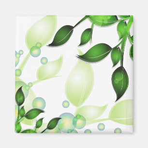 De verse Bladeren van de Tuin op Wit Magneet