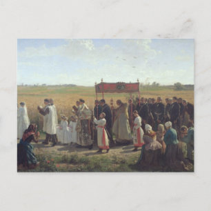 De versnijding van de tarwe in de Artois, 1857 Briefkaart