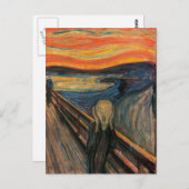 De vertoning van Edvard Munch Briefkaarten (Voorkant / Achterkant)