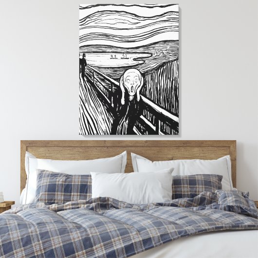 De vertoning van Edvard Munch Canvas Afdruk (Insitu (Slaapkamer))