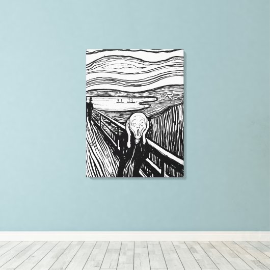 De vertoning van Edvard Munch Canvas Afdruk (Insitu (Houten vloer))