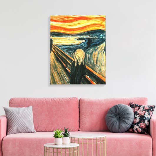 De vertoning van Edvard Munch Canvas Afdruk (Insitu (Woonkamer))