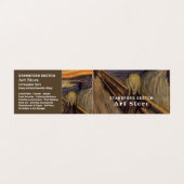 De vertoning van Edvard Munch, de kunstwinkel Visitekaartjes (Buitenkant ongevouwen)