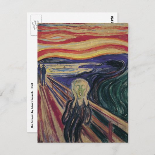 De vertoning van Edvard Munch,  expressionisme Briefkaart (Voorkant / Achterkant)