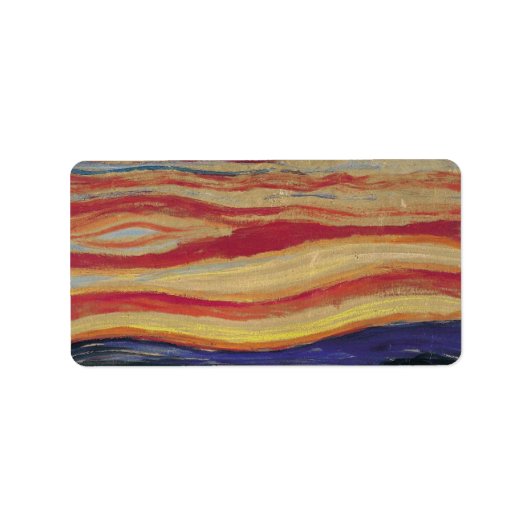 De vertoning van Edvard Munch,  expressionisme Etiket (Voorkant)