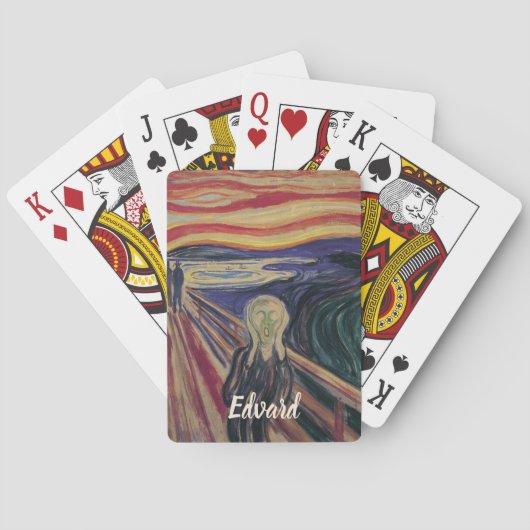 De vertoning van Edvard Munch,  expressionisme Pokerkaarten (Achterkant)