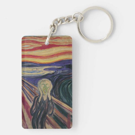 De vertoning van Edvard Munch,  expressionisme Sleutelhanger (achterkant)