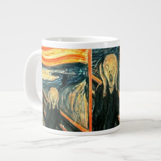 De vertoning van Edvard Munch Jumbo Mok (Voorkant links)