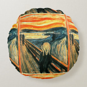 De vertoning van Edvard Munch Rond Kussen
