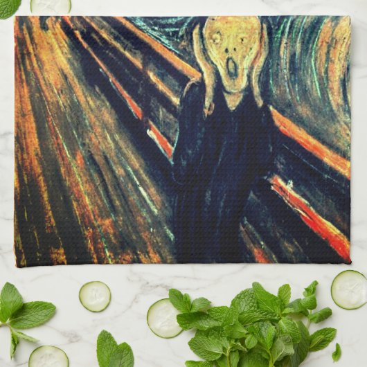 De vertoning van Edvard Munch Theedoek (Gevouwen)