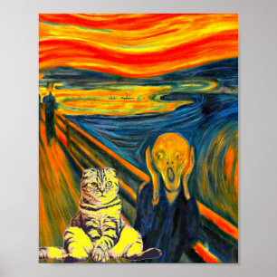 De vertoning van Munch, Cat Art Parody Poster