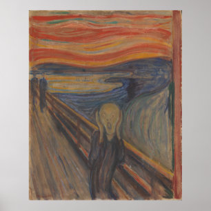 De vertoning van natuur 1893 van Edvard Munch Poster