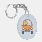 De verveelde bestuurder sleutelhanger (Voorkant Links)
