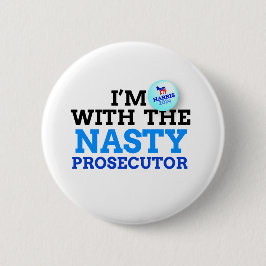 De vervelende aanklager ronde button 5,7 cm