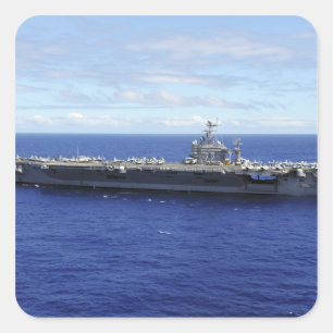 De vervoerder van het vliegtuig USS Abraham Lincol Vierkante Sticker