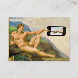 De verwezenlijking van Adam via Smartphone Visitekaartje