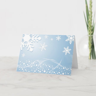 De verwezenlijking van de sneeuwvlok feestdagen kaart