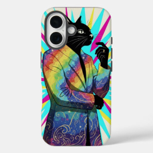 De verwonderde kat iPhone 16 hoesje