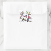 De Verzameling Kleurrijke Zangvogels Stickers (Tas)