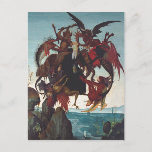De verzoeking van Sint-Antonius door Michelangelo Briefkaart